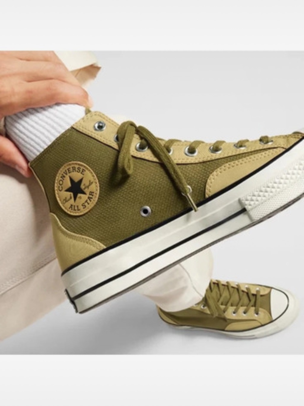 Converse Chuck Taylor High Top Sneakers- New Cosmic Turtle Dunescape Green